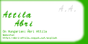 attila abri business card